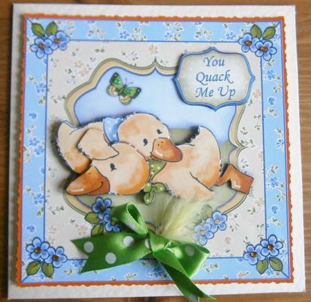 Feeling Down Card Front and Decoupage by Davina Rundle