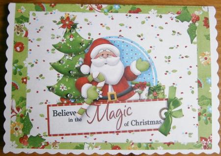 Magic of Christmas Calendar Backed Card by Davina Rundle