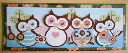 Large Dl Owl Family by Davina Rundle