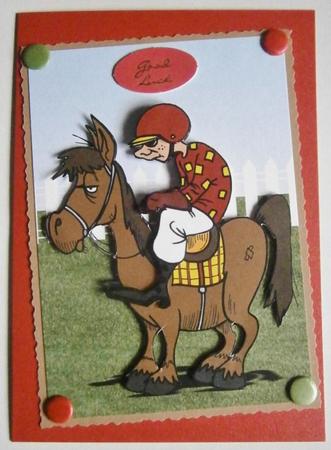 Every Horse Has It's Day Quick Card Front with Decoupage by Davina Rundle