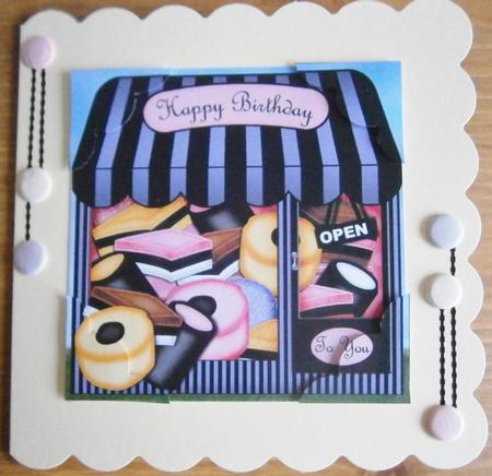 8 x 8 the Little Licorice Shop Topper by Davina Rundle