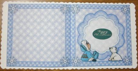 Christmas Snowfall Eskimo & Polar Bear Insert by Davina Rundle