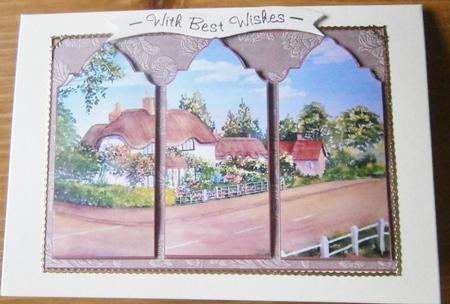 Village Scene Triptych by Davina Rundle