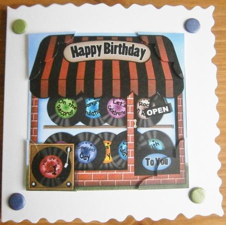 8 x 8 the Record Shop Topper by Davina Rundle
