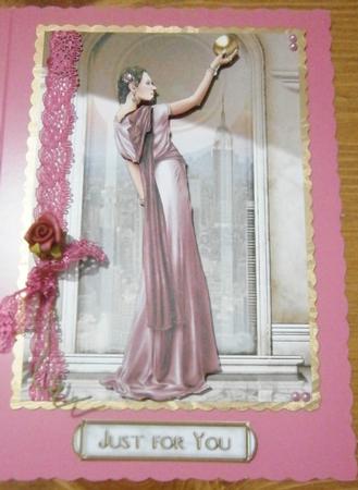 Art Deco Lady Pandore Pink by Davina Rundle
