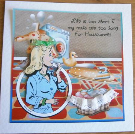 Perfect Housewife 8x8in Step by Step Life is Too Short by Davina Rundle