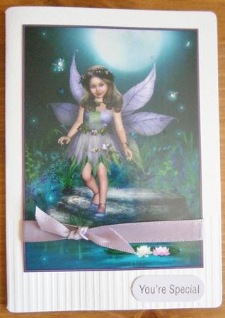 Fairy Tiptoe A5 Card Front by Davina Rundle