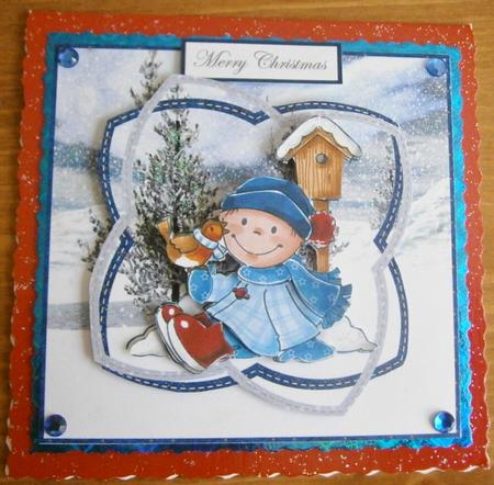 Boy and Friend the Robin by Davina Rundle