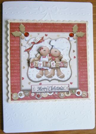 Merry Christmas from the Gingerbread Cooks 8x8 Card Front by Davina Rundle