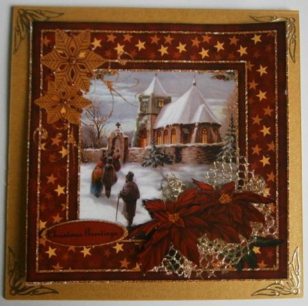 Christmas Vintage Going to Church 2 by Davina Rundle