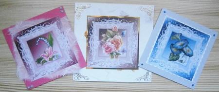 Lace Framed Floral Toppers by Davina Rundle