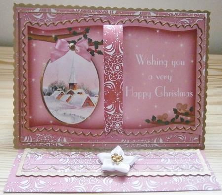 Pink Church Happy Christmas 3D Easel Book Kit by Davina Rundle