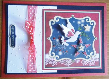 Christmas Dove Contemporary Topper & Decoupage by Davina Rundle
