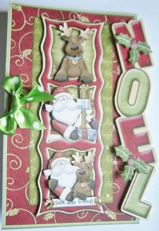 Christmas Over the Side Noel & Decoupage Deer Friends by Davina Rundle