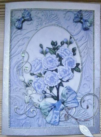 Lavender Opalescent Bouquet Decoupage by Davina Rundle
