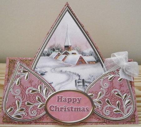Pink Church Happy Christmas Teardrop Trio Kit by Davina Rundle