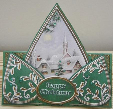 Winter Pub Green Happy Christmas Teardrop Trio Kit by Davina Rundle
