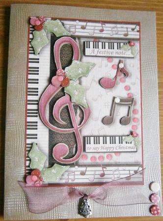 A Festive Note Christmas Topper & Decoupage by Davina Rundle