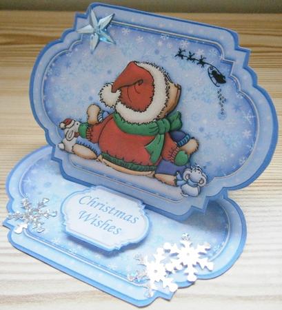 Christmas Wishes Easel Card Kit & Decoupage by Davina Rundle