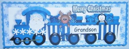 Santa in the Blue Train All Aboard Ho! Ho! Ho! Dl by Davina Rundle