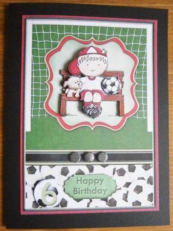 On the Bench Football Decoupage & Ages by Davina Rundle