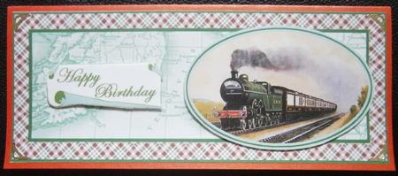 Steam Train - Dl with Oval Shape by Davina Rundle