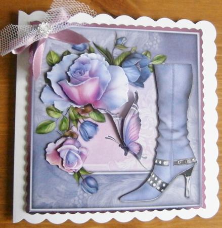 Lilac Floral Boot by Davina Rundle