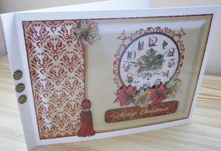 Twelve Days of Christmas Clock Card Front by Davina Rundle