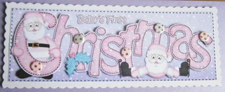 Large Dl Baby's First Christmas with 3D Decoupage by Davina Rundle