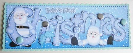 Large Dl Baby's First Christmas with 3D Decoupage by Davina Rundle