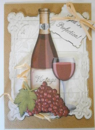 Aged to Perfection Male Birthday Card Topper by Davina Rundle