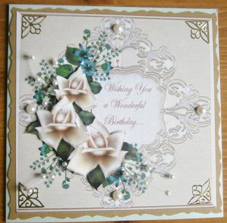 Cream Antique Roses by Davina Rundle