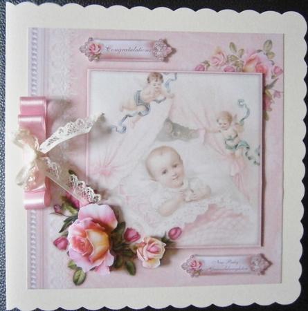 Vintage New Baby Girl by Davina Rundle