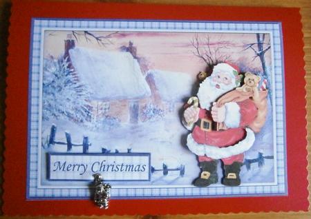 Santa on His Rounds Topper & Decoupage (insert Available) by Davina Rundle