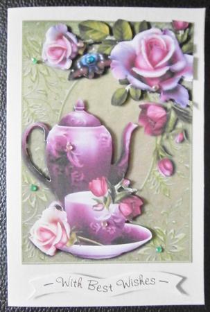 Purple Tea Time & Roses by Davina Rundle