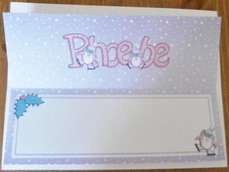 Xmas Phoebe Matching Large Dl Insert by Davina Rundle