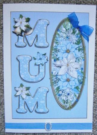 Ice Blue Christmas Mum by Davina Rundle