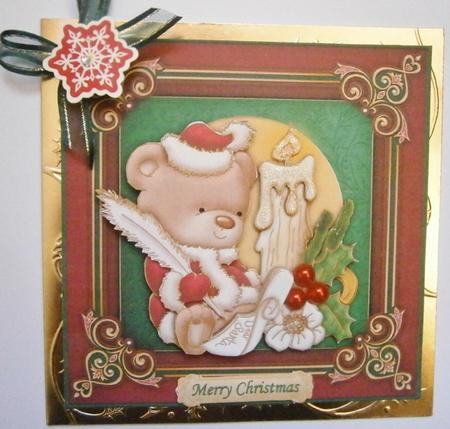 Dear Santa Christmas Card Topper & Decoupage by Davina Rundle