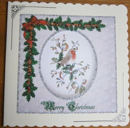 Christmas Robin Quick Card by Davina Rundle