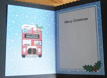 Xmas Santa Express A5 Grandson Matching A5 Insert by Davina Rundle