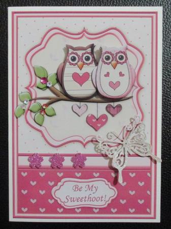 Be My Sweethoot Topper & Decoupage Insert Available by Davina Rundle