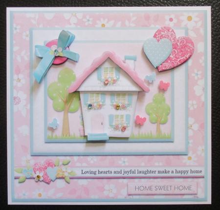 Loving Hearts & Joyful Laughter New Home Card Front by Davina Rundle