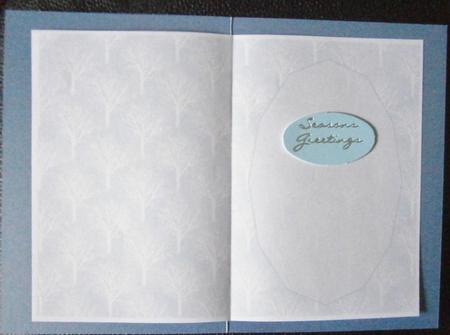Snow Trees Christmas Insert by Davina Rundle