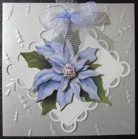 Poinsettia Decoupage Sheet Lilac by Davina Rundle