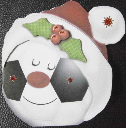 Christmas Football Shaped Card & Decoupage by Davina Rundle