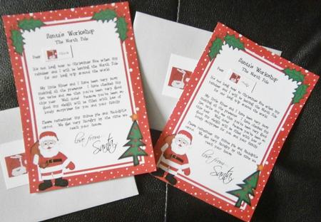Christmas Santa's Sack A4 Child's Letter from Santa by Davina Rundle