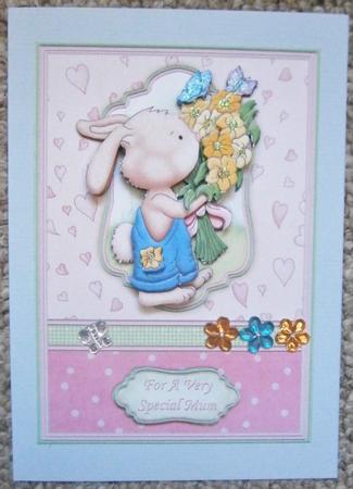 Some Bunny Loves You A5 Topper & Decoupage by Davina Rundle