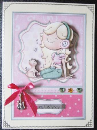 Musical Maisy Birthday Girl Topper & Decoupage by Davina Rundle