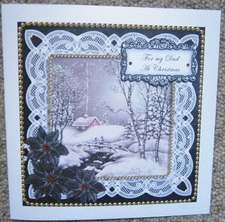 Winter Walk Dad at Christmas 8in Sentiment Topper by Davina Rundle
