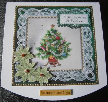 Elegant Tree Neighbours at Christmas 8in Sentiment Topper by Davina Rundle